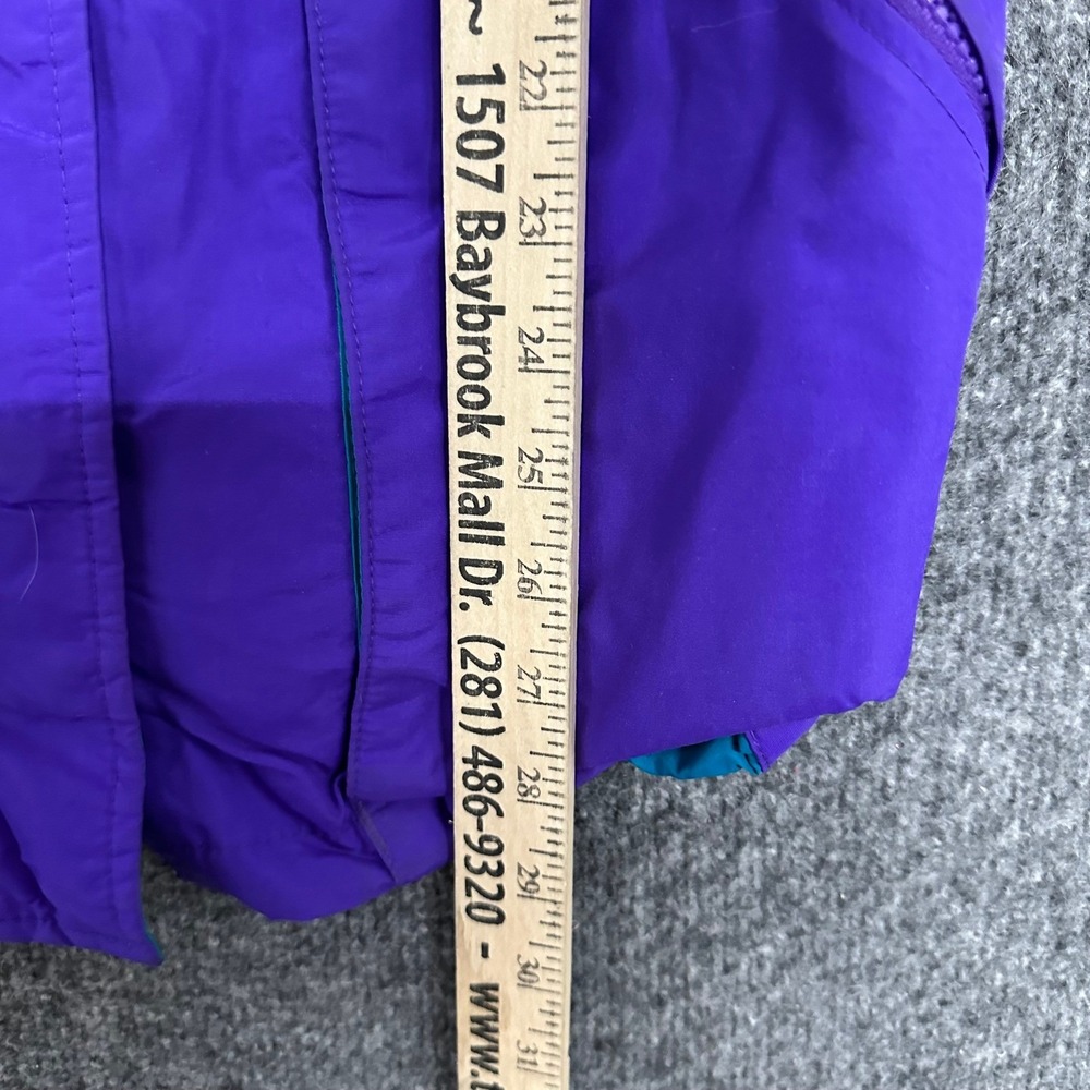 Columbia Jacket Womens Size M Purple Teal Colorblock Vintage Hooded Parka SL5450 - Picture 2 of 7
